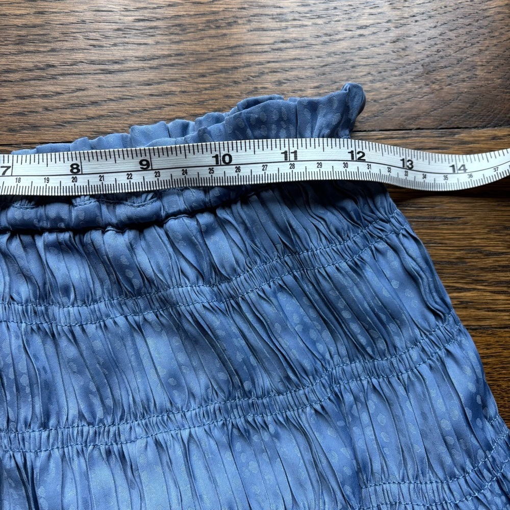 Current Air Dusty Blue Textured Blousr and Tiered Skirt Set | NWT | Small/XS - Picture 9 of 11